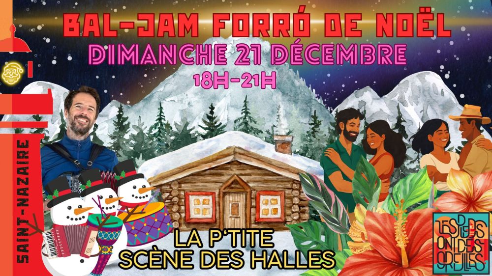 Affiche : Bal-Jam forró de Noël à Saint-Nazaire