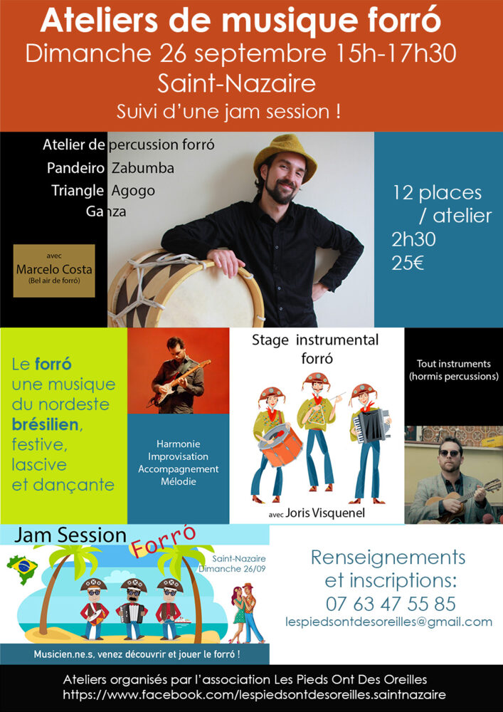 Affiche : Atelier et stage de musique forró du 26 septembre