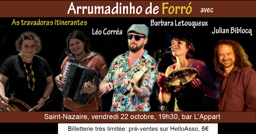 Affiche : Concert de Léo Corrêa e as Trovadoras Itinerantes