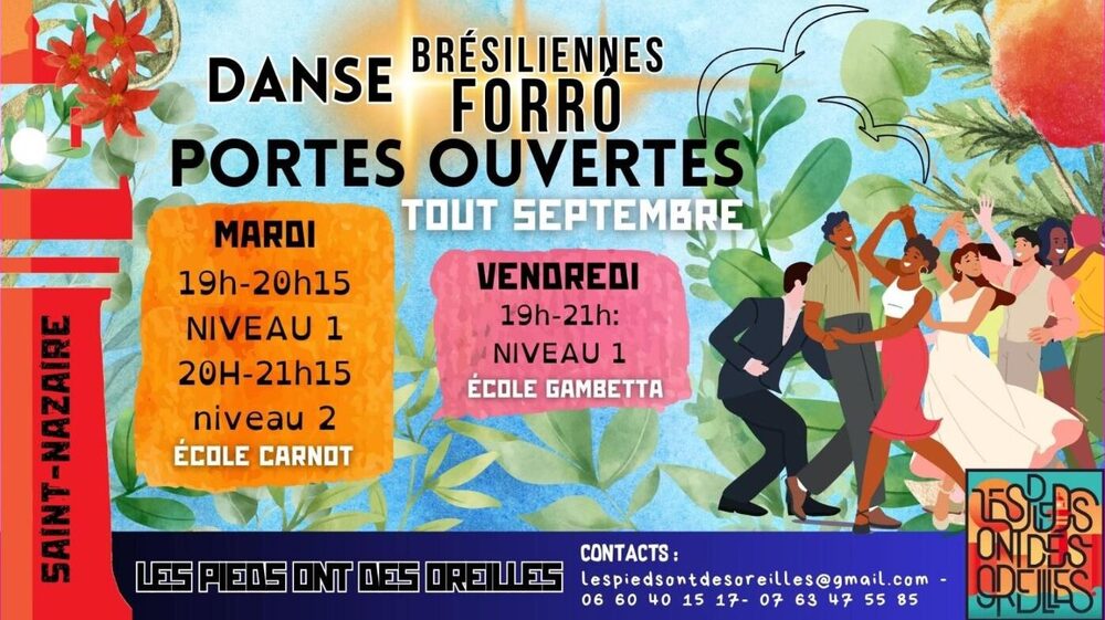 Affiche : Portes ouvertes des cours hebdomadaires de danse forró
