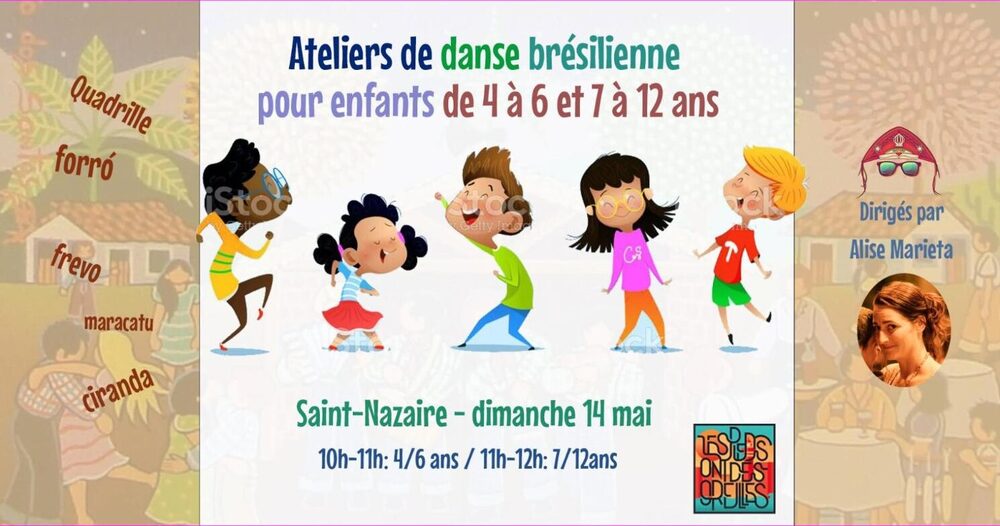 Affiche : Ateliers de danse brésilienne pour enfants (4-6 ans et 7-12 ans)