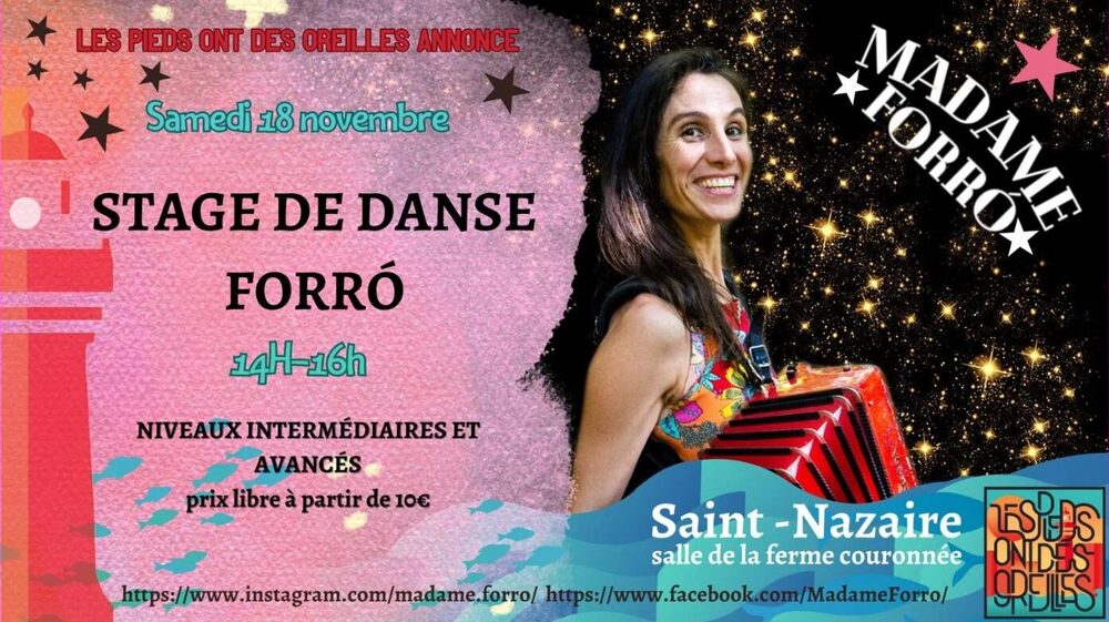 Affiche : Stage de danse forró inter/avancé avec Madame Forró