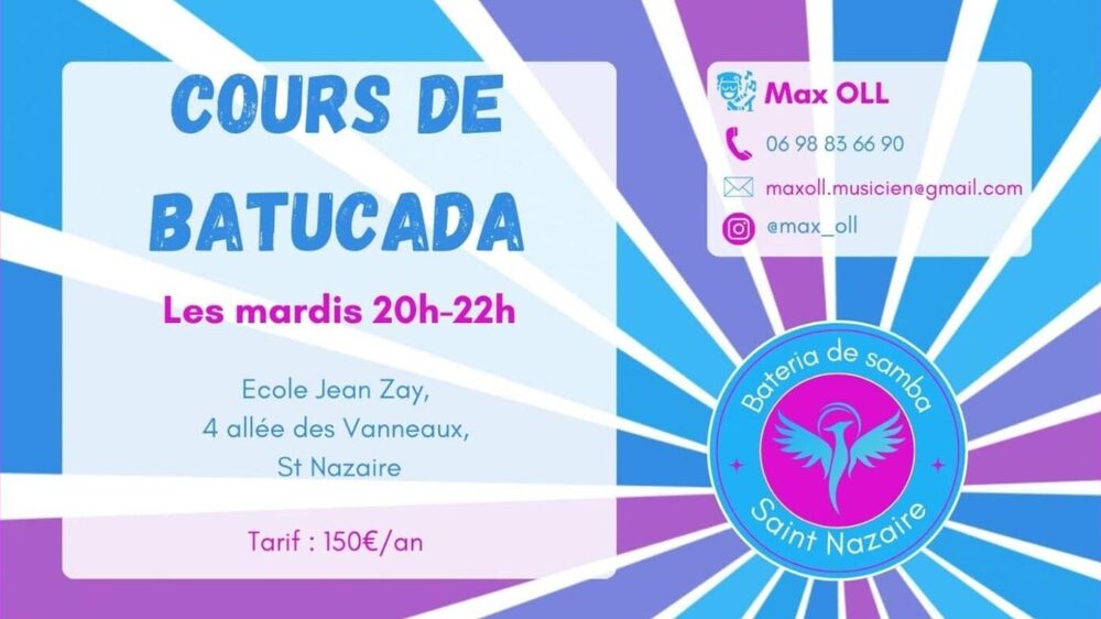 Affiche : Portes ouvertes du cours de batucada samba carioca