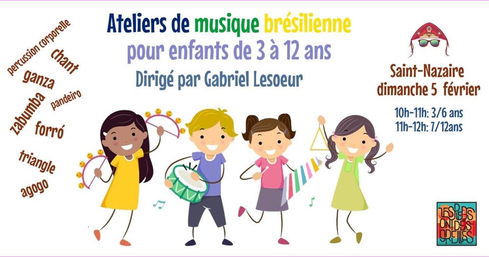 Affiche : Musique et percussion corporelle brésilienne pour les enfants