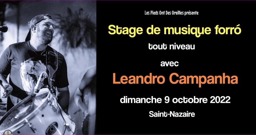 Affiche : Stage de musique forró avec Leandro Campanha